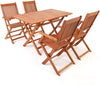 Hochwertige 5-teilige Sitzgruppe aus Akazienholz für Ihren Garten-Skandinavische Möbel