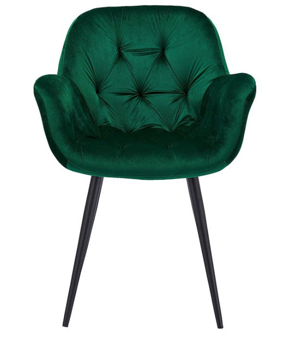 Ibbe Design 2er Set Esszimmerstühle Salina - Eleganz und Komfort vereint in stilvollem Samtstoff und robustem Metallgestell-Skandinavische Möbel