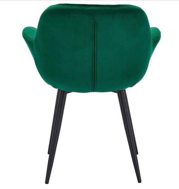 Ibbe Design 2er Set Esszimmerstühle Salina - Eleganz und Komfort vereint in stilvollem Samtstoff und robustem Metallgestell-Skandinavische Möbel